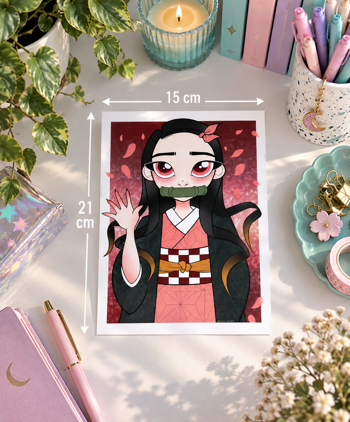Print Fan Art de estilo anime en formato vertical